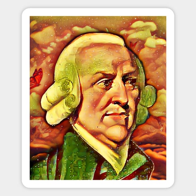 Adam Smith Snow Portrait | Adam Smith Artwork 15 Magnet by JustLit